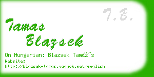 tamas blazsek business card